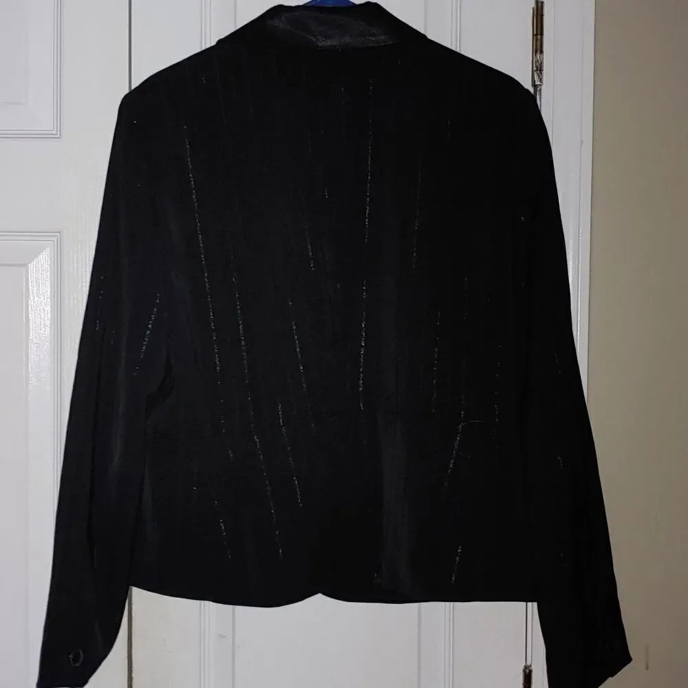 Apostrophe  black pinstriped blazer  Sz 16 - Picture 5 of 5